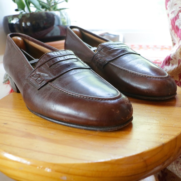 Vintage Botticelli Handmade Italian Leather Loafers